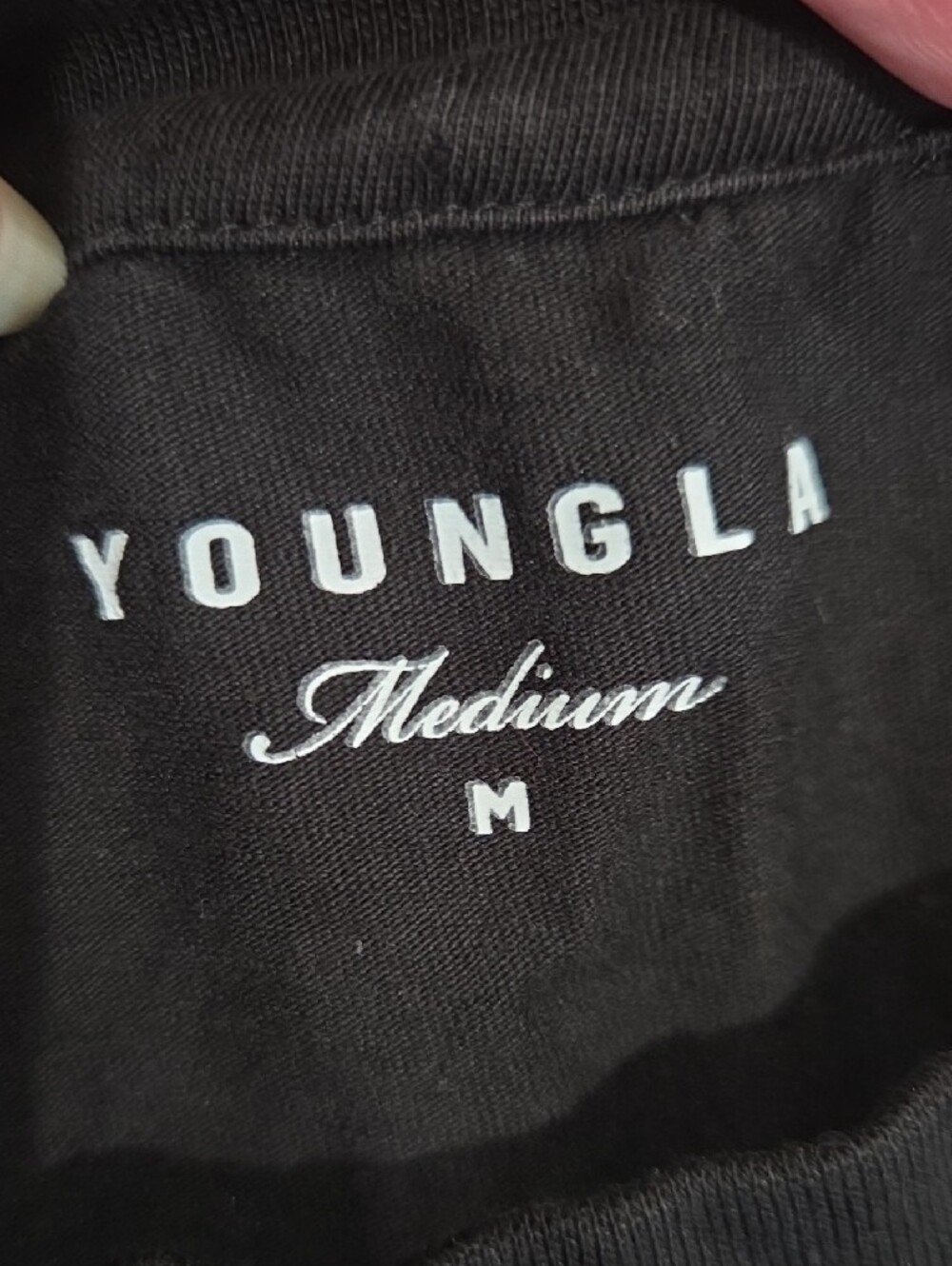 YoungLA Black Tank Top Gym Workout Top Size Medium - Picture 2 of 6